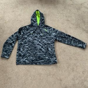Black & Grey Hoodie with Neon Accents